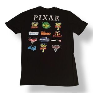 Pixar Graphic T-Shirt Black Size Medium - Toy Story, Finding Nemo, Cars, Up